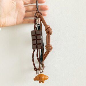 Croissant Bag Charms Keychain